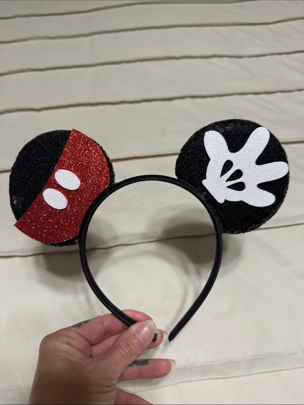 Disney Black, Red & White Kids Mickey Mouse Ear Headband
